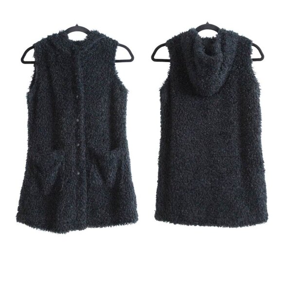 Faux Fur Hooded Vest - Picture 1 of 12